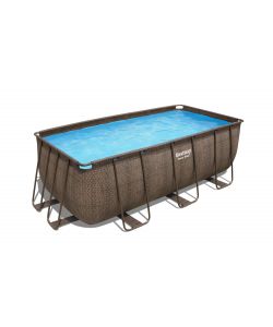 PISCINA RETTANGOLARE 'RATTAN' BESTWAY CON FILTRO A SABBIA, SCALA 412x201x122 CM